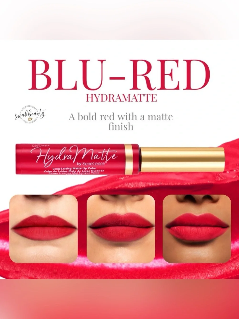 SeneGence HydraMatte Lip Color - Blu-Red Bold Red